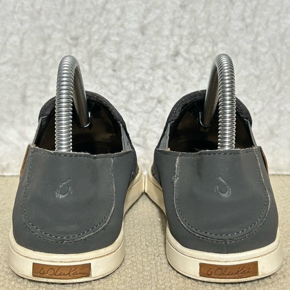 OluKai Womens Grey Pehuea Breathable Comfort Slip On Sneakers Shoes SZ US 7 - Picture 4 of 11